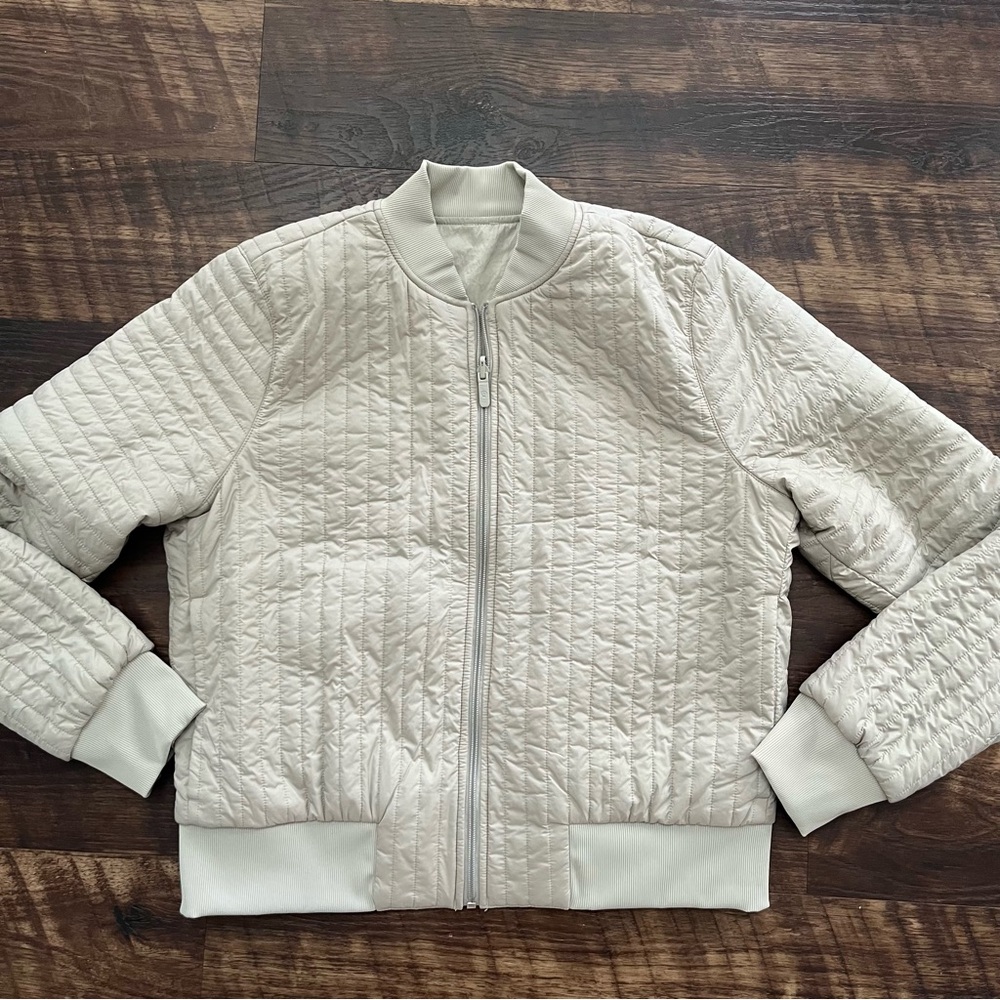 Women's Cream Quilted Jacket